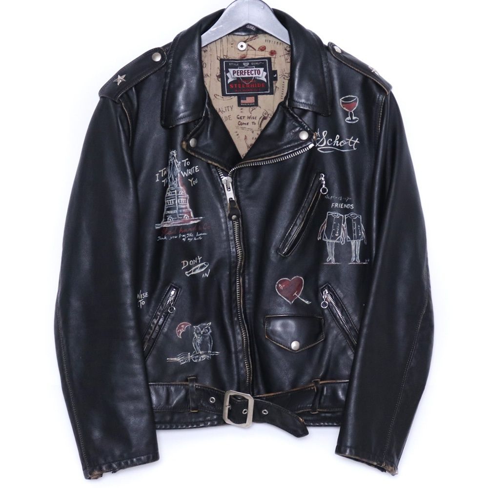 GLAD HAND × SCHOTT ONE STAR RIDERS GLAD POSTALS Lサイズ ブラック
