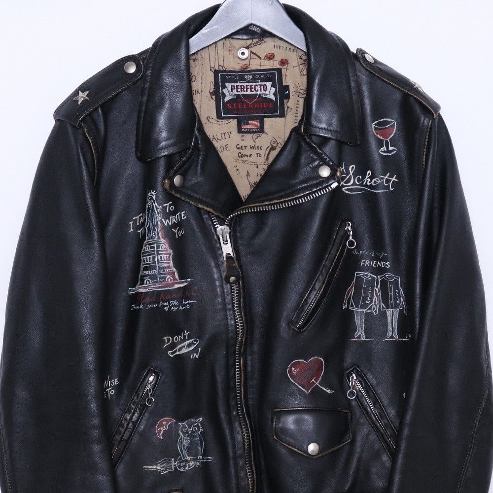 GLAD HAND × SCHOTT ONE STAR RIDERS GLAD POSTALS Lサイズ ブラック