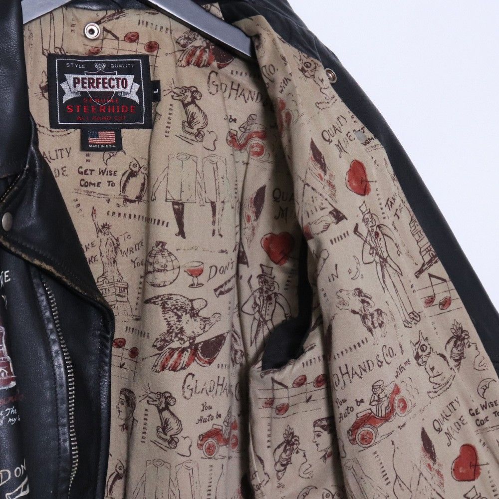 GLAD HAND × SCHOTT ONE STAR RIDERS GLAD POSTALS Lサイズ ブラック