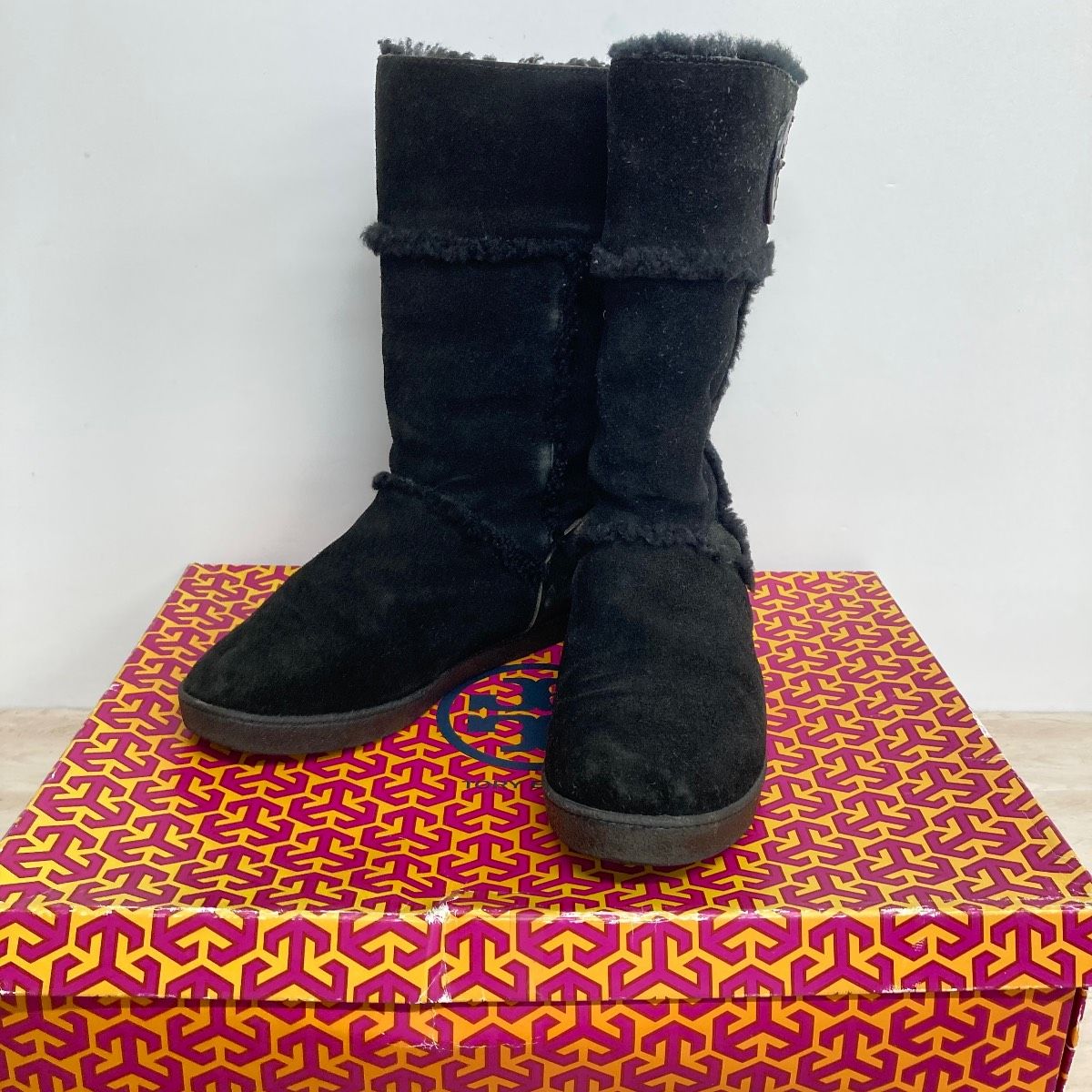 トリーバーチ ムートンブーツ 7 (24cm相当) ブラック AMELIE SHEARLING