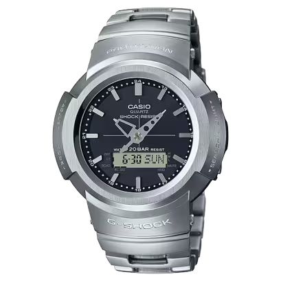 G-SHOCK FULL METAL AWM-500D-1AJF ジーショック フルメタル アナデジ タフソーラー シルバー 16,790円
