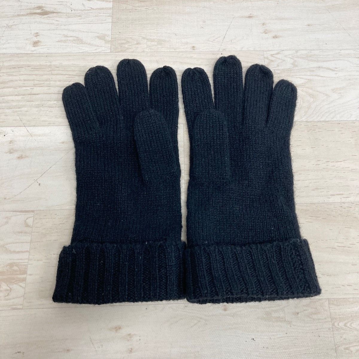 美品 ラルフローレン/Ralph Lauren ニット手袋 グローブ ブラック/黒