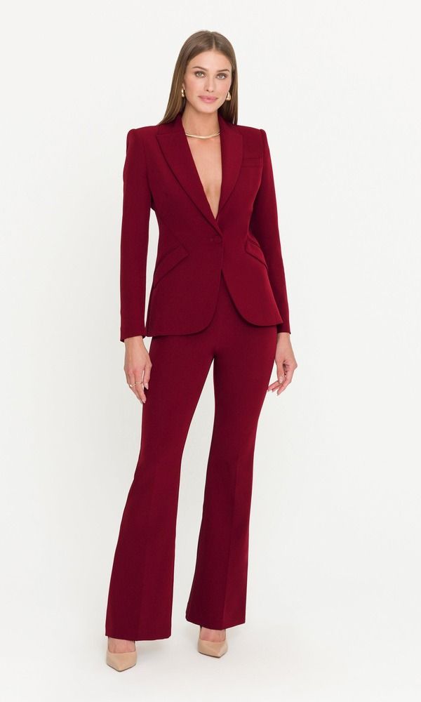 ジェネレーションラブ レディース アウター ジャケット・ブルゾン クレープ ブレザー Generation Lovera Crepe Blazer Crimson クリムゾン
