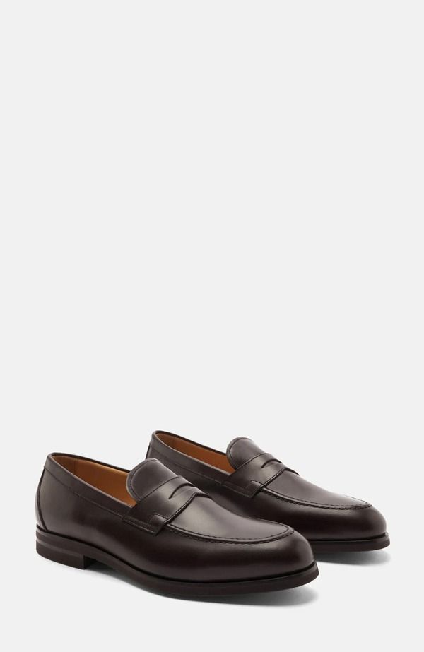 スカロッソ メンズ シューズ ローファー SCAROSSO Renato Loafers Brown Suede ブラウン