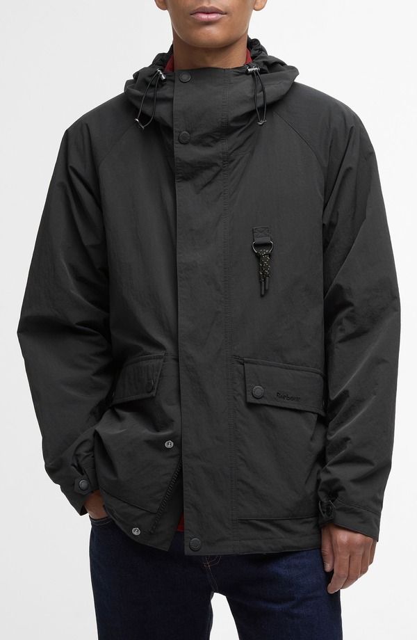 バブアー メンズ アウター ジャケット・ブルゾン Barbour Hooded Waterproof Jacket Black ブラック