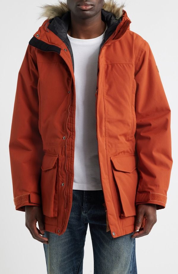 フェールラーベン メンズ アウター ジャケット・ブルゾン パーカー Fjllrvenuuk Lite Waterproof Parka With Faux Fur Trim Autumn Leaf