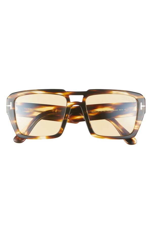 トム・フォード メンズ アクセサリー サングラス・アイウェア TOM FORD Redford 56mm Navigator Sunglasseshiny Honey Amber アンバー
