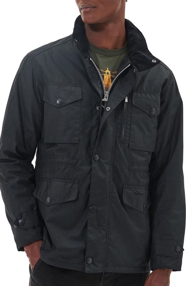 バブアー メンズ アウター ジャケット・ブルゾン レギュラーフィット コットン Barbour Sapperegular Fit Weatherproof Waxed Cotton Jacket Bl