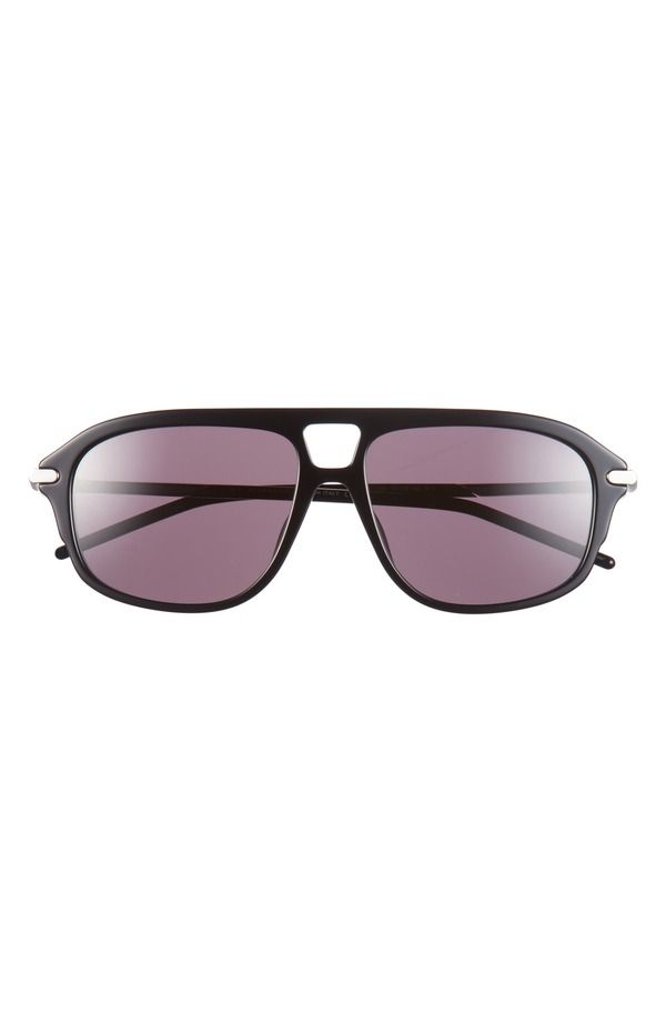 ジバンシー レディース アクセサリー サングラス・アイウェア Givenchy GV One 57mm Pilot Sunglasseshiny Black Smoke ブラック