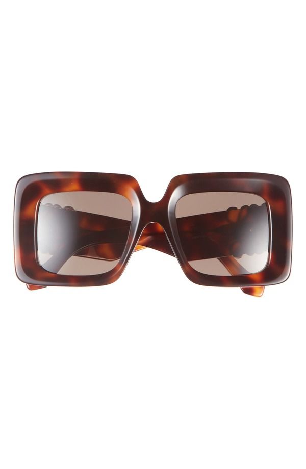 ロエベ レディース アクセサリー サングラス・アイウェア Loewe Anagram 51mm Square Sunglasses Dark Havana Brown ブラウン 71,390円