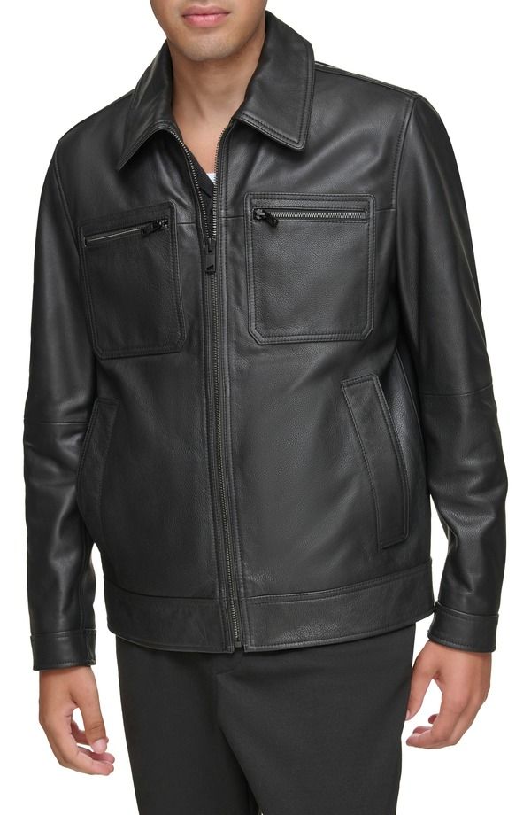 アンドリューマーク メンズ アウター ジャケット・ブルゾン レザー Andrew Marclayton Leather Jacket Black ブラック