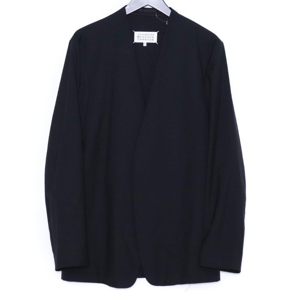 MAISON MARGIELA ノーカラーテーラードジャケット サイズ46 ブラック S50BN0447 S44330