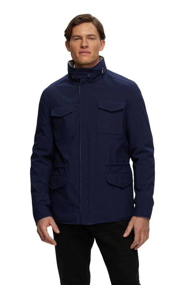 ゴルスキ メンズ アウター ジャケット・ブルゾン GORSKI Lightweight Reversible Jacket NavyLight Beige ネイビー