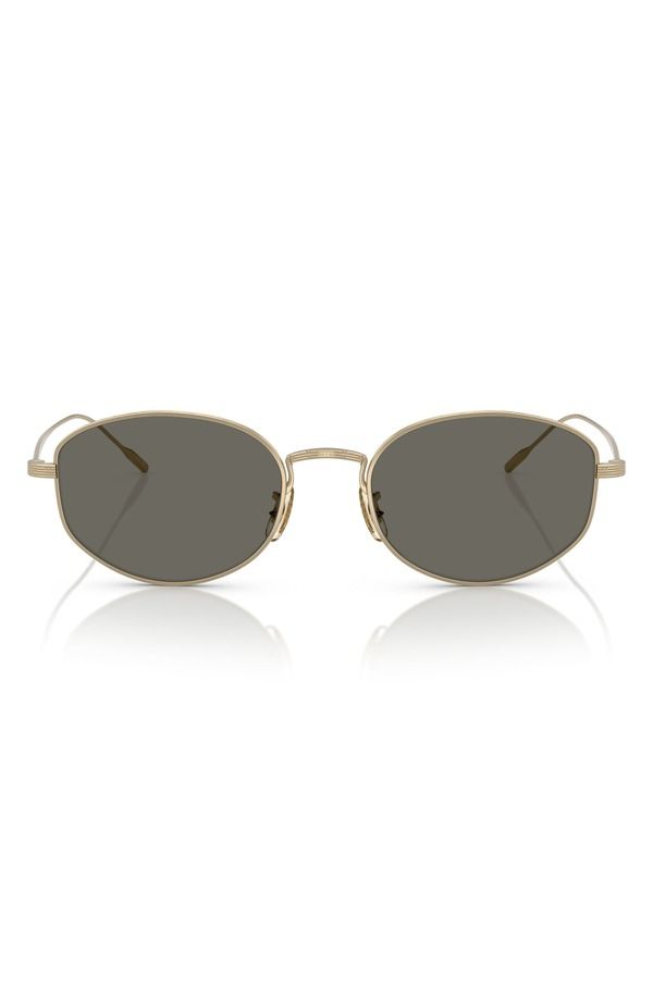 オリバーピープルズ メンズ アクセサリー サングラス・アイウェア Oliver Peoples 51mm Oval Sunglasses Gold Grey グレー