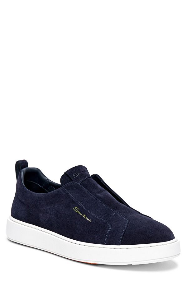 サントーニ メンズ シューズ スニーカー Santoni Victor SlipOn Sneaker Blue ブルー