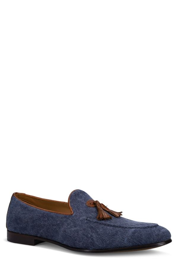 ロンホワイト メンズ シューズ ローファー Ron White Sash Loafer Denim デニム