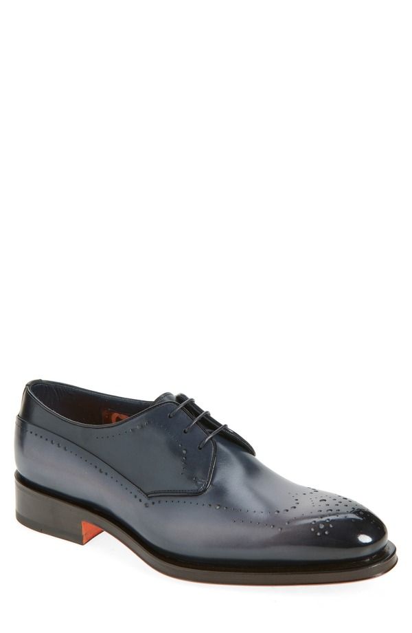 サントーニ メンズ シューズ ウィングチップ ダービー Santonimperialde Wingtip Derby Light Blue ブルー 246,400円