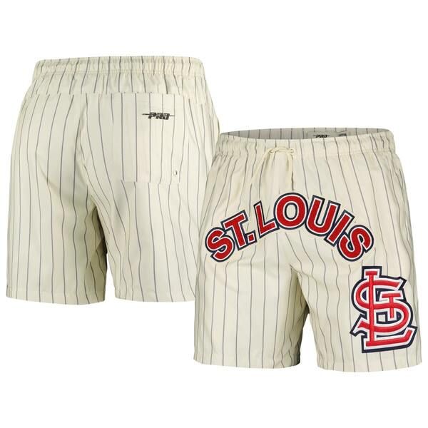 プロスタンダード メンズ ボトムス ハーフパンツ・ショーツ ショートパンツ Mens Pro Standard Cream St Louis Cardinals Pinstripe Retro Cla
