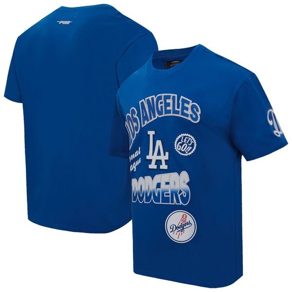 プロスタンダード メンズ トップス Tシャツ Mens Pro Standard Royalos Angeles Dodgers Turn It Up Dropped Shoulder TShirt