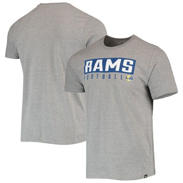 フォーティーセブン メンズ トップス Tシャツ Mens 47 Gray Los Angeles Rams Major Superival TShirt Gray グレー