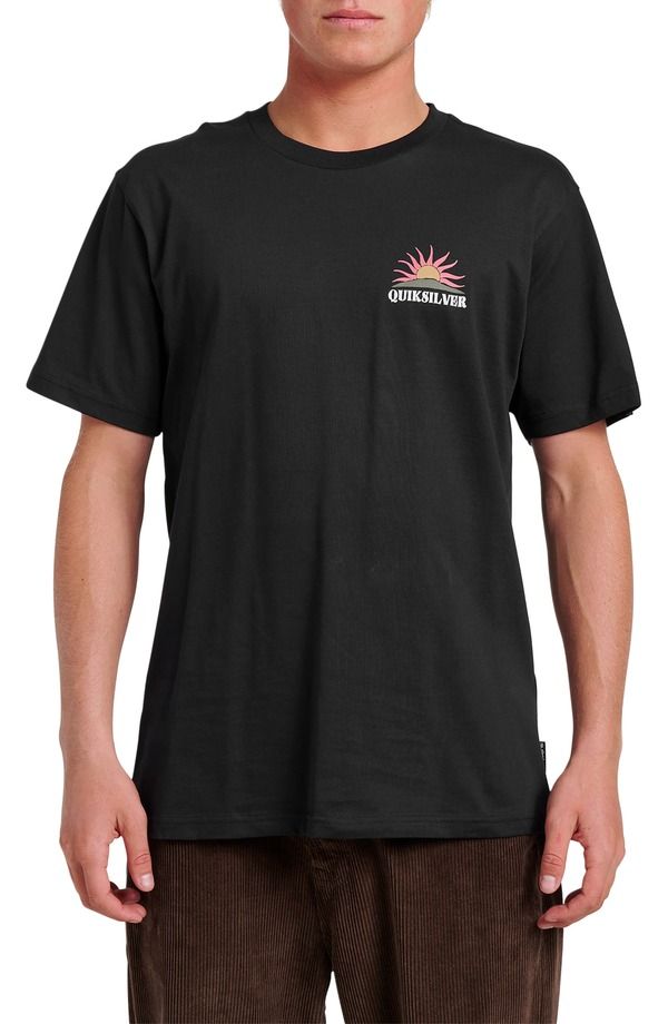 クイックシルバー メンズ トップス Tシャツ グラフィック Quiksilver Dawn Patrol Graphic TShirt Black ブラック