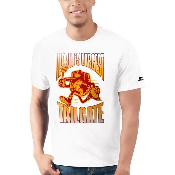 スターター メンズ トップス Tシャツ Menstarter White Kansas City Chiefs Worlds Largestailgate Prime Time TShirt Whit