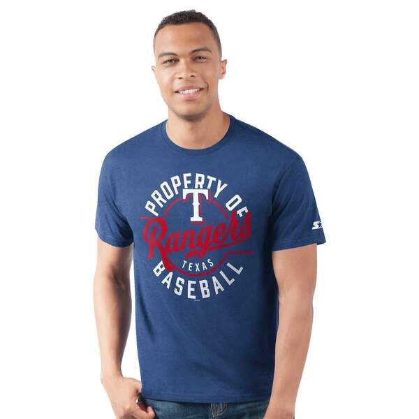 スターター メンズ トップス Tシャツ Menstarteroyal Texas Rangers Prime Time Property Of TShirt Royal