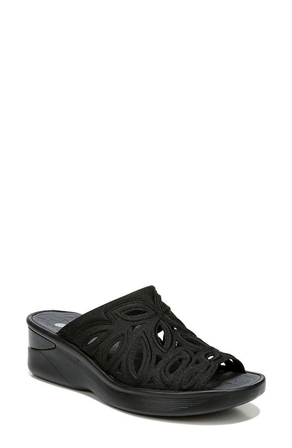 ライフストライド レディース シューズ ヒール サンダル LifeStride Susie Slide Sandal Black Fabric ブラック