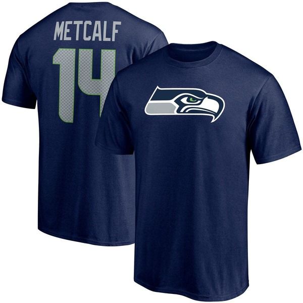 ファナティクス メンズ トップス Tシャツ Mens Fanatics BrandedK Metcalf College Navy Seattle Seahawks Player Iconame Nu 9,216円