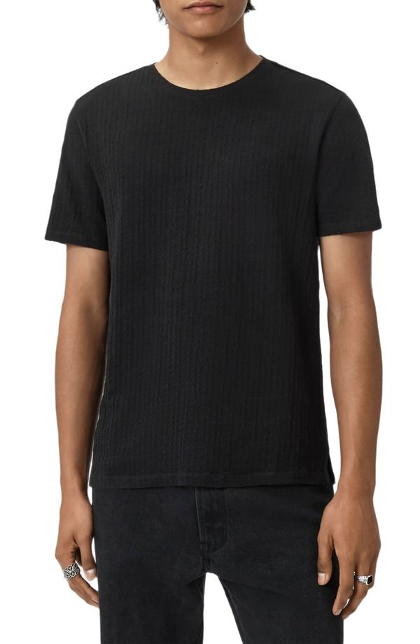 ジョンバルベイトス メンズ トップス Tシャツ クルーネック John Varvatos Brasse Crewneck TShirt Black ブラック