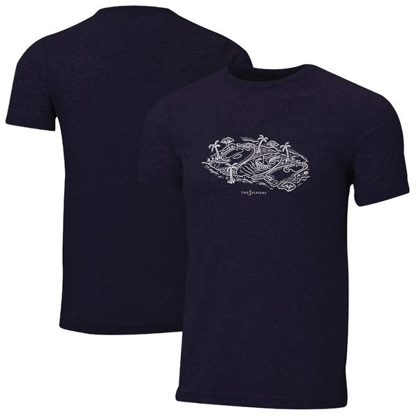 アヘッド メンズ トップス Tシャツ Mens Ahead Navy THE PLAYERS Course Instant Classic TriBlend TShirt Navy ネイビー