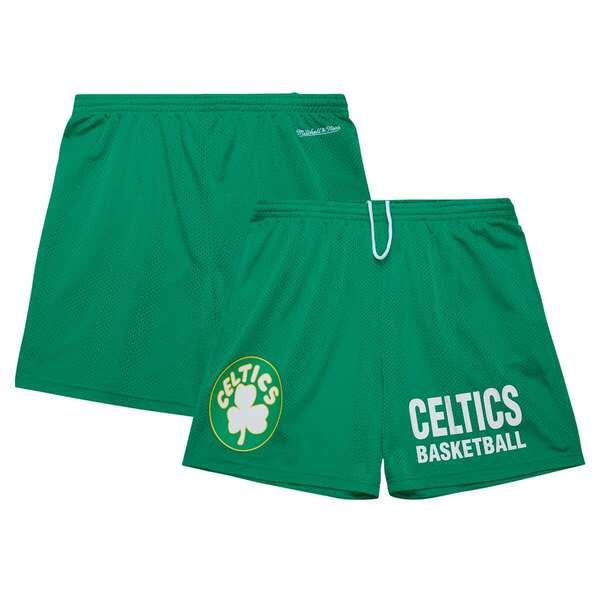 ミッチェルネス メンズ ボトムス ハーフパンツ・ショーツ メッシュ ショートパンツ Mens Mitchell Ness Kelly Green Boston Celtics Hardwood Cla