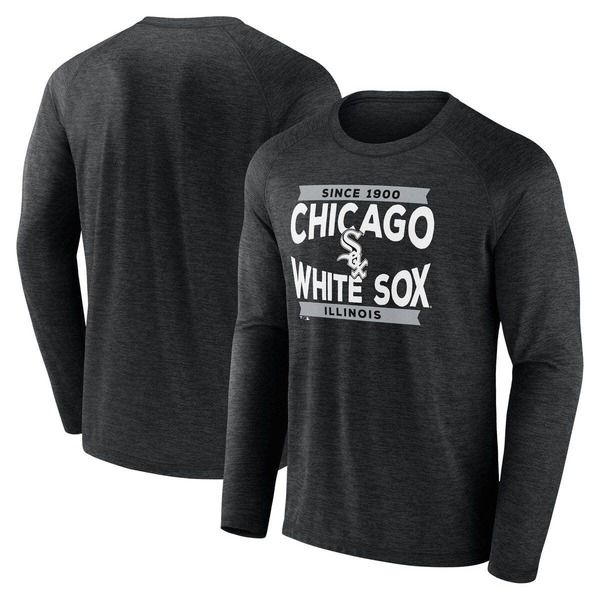 ファナティクス メンズ トップス Tシャツ Mens Fanatics Branded Black Chicago White Sox Heroic Play Raglan Long Sleeve T 9,975円