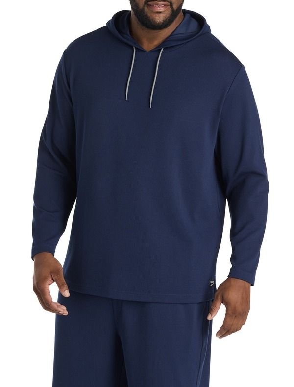 リーボック メンズ アウター パーカー・スウェットール Reebok Big Tall Everywhere Performance Textured Hoodie Collegiate Navy ネ