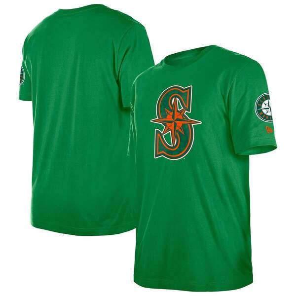 ニューエラ メンズ トップス Tシャツ Mens New Era Kelly Green Seattle Marinerst Patricks Day Shamrock Fill TShirt Kel