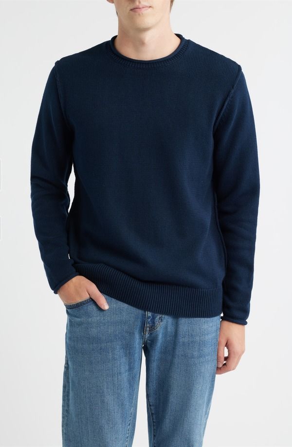 ショット ニューヨーク メンズ アウター パーカー・スウェット セーター コットン Schott NYC Lightweight Cotton Sweater Navy ネイビー