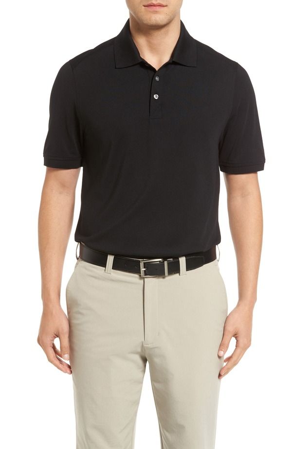 カッターアンドバック メンズ トップス ポロシャツ Cutter Buck Advantage TriBlend Piqu Polo Black ブラック