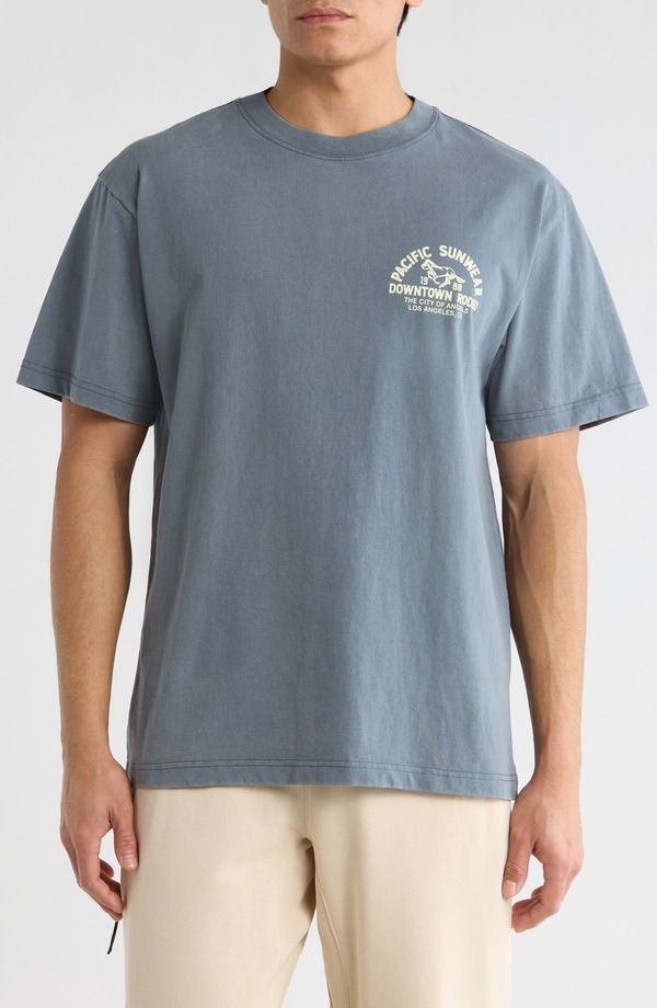 パクサン メンズ トップス Tシャツ ダウン グラフィック PacSun Downtown Rodeo Graphic TShirt Navy ネイビー