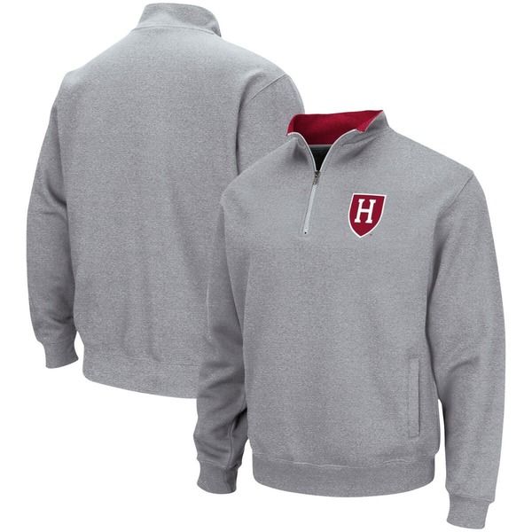 コロシアム メンズ アウター パーカー・スウェット ロゴ ジャケット Mens Colosseum Heathered Gray Harvard Crimson Tortugas Team Logo