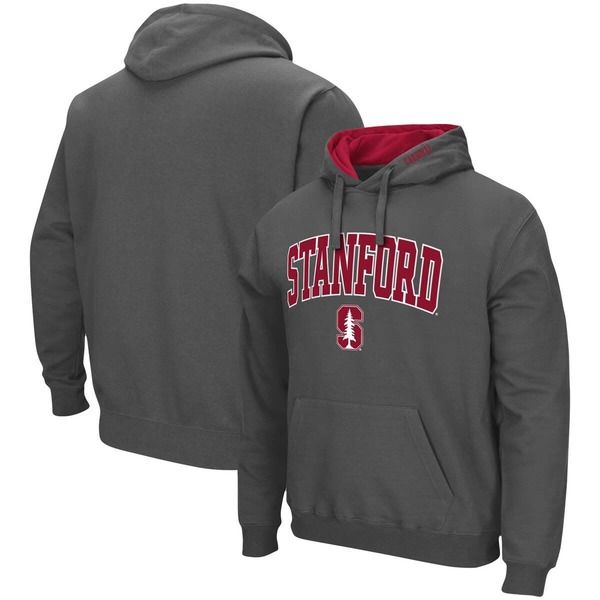 コロシアム メンズ アウター パーカー・スウェット ロゴ Mens Colosseum Charcoal Stanford Cardinal Arch Logo 30 Pullover Hoodie