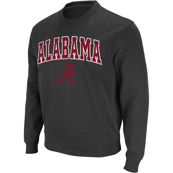 コロシアム メンズ アウター パーカー・スウェット クルーネック シャツ ロゴ Mens Colosseum Charcoalabama Crimson Tide Arch Logo Crew Nec