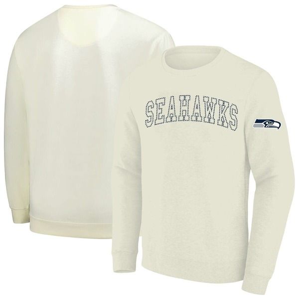 プロファイル メンズ アウター パーカー・スウェットール シャツ フリース Mens Profile Cream Seattle Seahawks Big Tall Fleece Sweatshirt