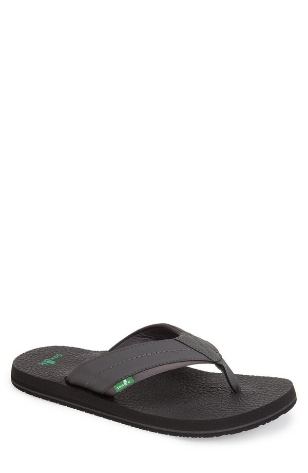 サヌーク メンズ シューズ サンダル Sanuk Beer Cozy 2 Flip Flop Charcoal チャコール