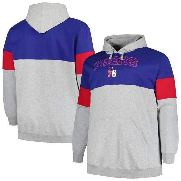 ファナティクス メンズ アウター パーカー・スウェットール Mens Fanatics Branded RoyalRed Philadelphia 76ers Big Tall Pullover Ho