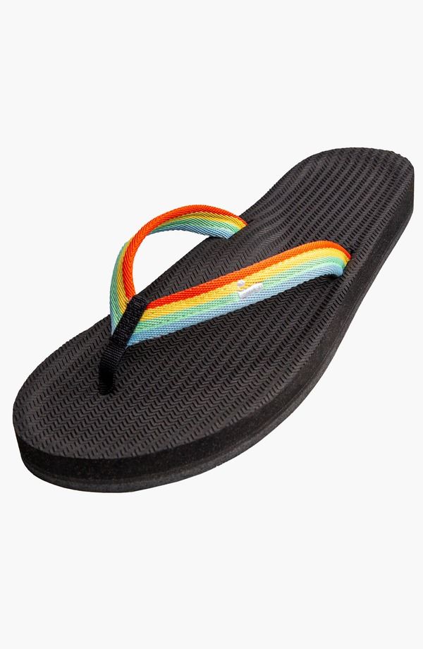 インドソール レディース シューズ ヒール Indosole ResponsiblyMade Tire Soleasy Living Flip Flops Rainbow