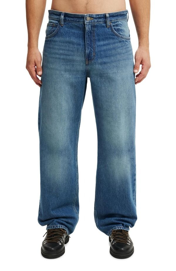 コットンオン メンズ ボトムス デニムパンツ Cotton Mens Baggy Jeanebraska Blue ブルー