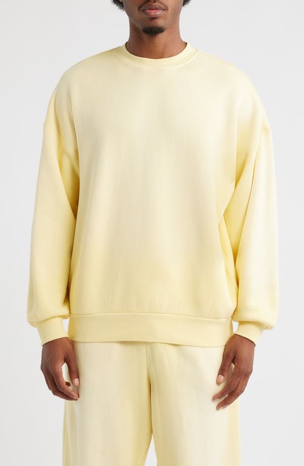 エルウッド メンズ アウター パーカー・スウェット クルーネック シャツ Elwood Core Oversize Crewneck Sweatshirt Sun Faded Butter