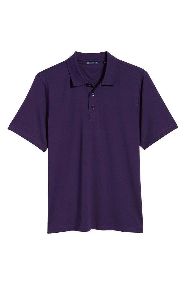 カッターアンドバック メンズ トップス ポロシャツ Cutter Buck Forge DryTec Solid Performance Polo College Purple パープル