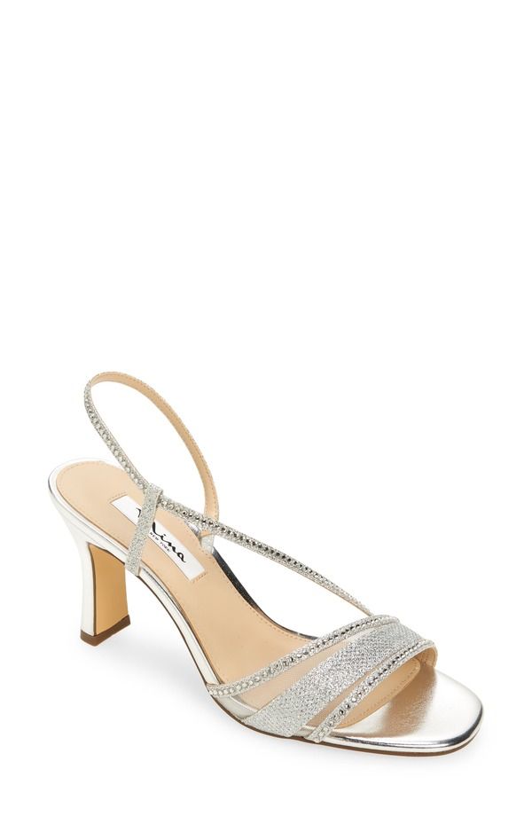ニナ レディース シューズ ヒール サンダル Ninabbi Slingback Sandal Silver シルバー
