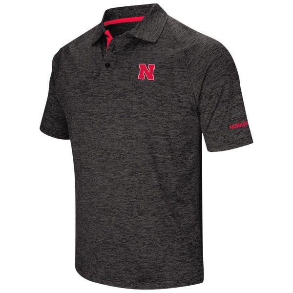 コロシアム メンズ トップス ポロシャツ トール ダウン Mens Colosseum Black Nebraska Huskers Big Tall Down Swing Polo Black ブラ 12,360円